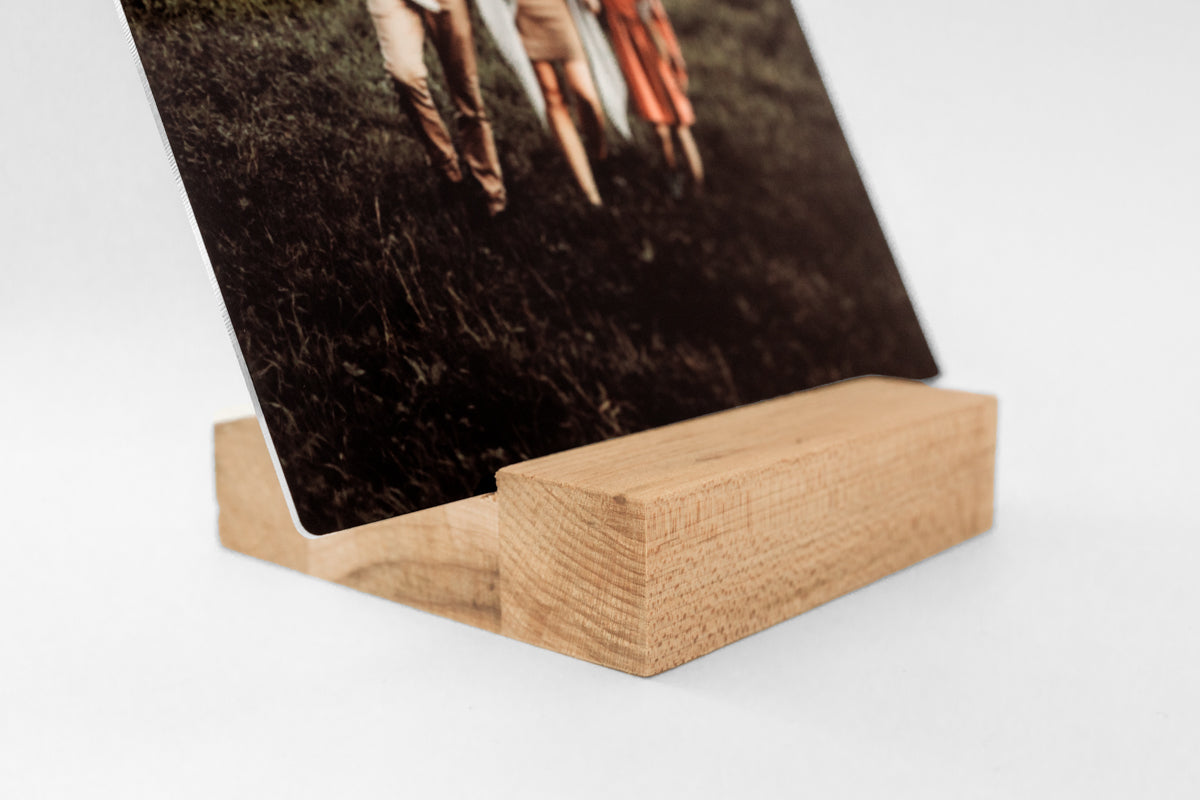 Miniatura impresa en aluminio sobre base de madera